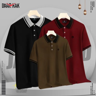 Premium Basic Polo Shirt Black, Maroon & Coffee Color